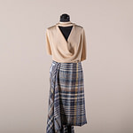 Almond beige silk crepe de chine fabric | new tess