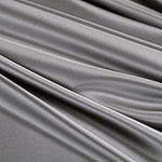Tissu Couture Satin stretch Gris aluminium en Soie, Stretch