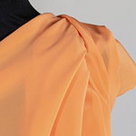 Apricot orange silk crepe de chine fabric for dressmaking | new tess