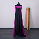Black silk georgette and purple silk satin | new tess