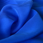 Electric Blue Silk Crêpe de Chine Apparel Fabric