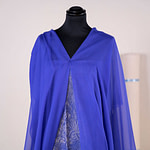 China blue silk chiffon fabric for high fashion and dressmaking | new tess