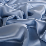 Tessuto Crepe Satin Fiordalisio per Abbigliamento