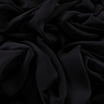 Tessuto Chiffon Nero di seta per abbigliamento