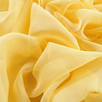 Primrose yellow chiffon fabric in pure silk | new tess