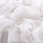 Ivory white chiffon fabric in pure silk | new tess
