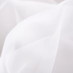 Ivory white chiffon fabric in pure silk | new tess