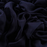 Marine blue chiffon fabric in pure silk | new tess