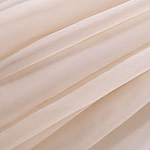 Almond beige chiffon fabric in pure silk | new tess
