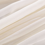 Tessuto Chiffon Primula Latte per Abbigliamento