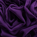 Amethyst purple chiffon fabric in pure silk | new tess