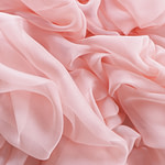 Quartz pink chiffon fabric in pure silk | new tess