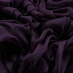 Plum purple chiffon fabric in pure silk | new tess
