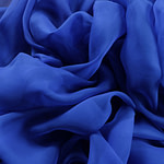Electric blue chiffon fabric in pure silk | new tess