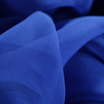 Electric blue chiffon fabric in pure silk | new tess