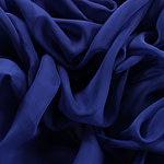 Sapphire blue chiffon fabric in pure silk | new tess