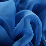 Portofino blue chiffon fabric in pure silk | new tess