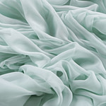 Chlorophyll green chiffon fabric in pure silk | new tess
