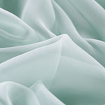 Chlorophyll green chiffon fabric in pure silk | new tess