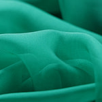 Bright green chiffon fabric in pure silk | new tess