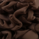 Bark brown chiffon fabric in pure silk | new tess
