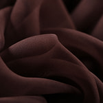 Dark brown chiffon fabric in pure silk | new tess