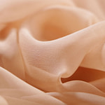 Biscuit beige chiffon fabric in pure silk | new tess