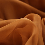 Caramel brown chiffon fabric in pure silk | new tess