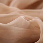 Honey brown chiffon fabric in pure silk | new tess