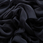 Anthracite gray chiffon fabric in pure silk | new tess