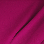 Cyclamen fuchsia double-faced wool crêpe fabric for dressmaking