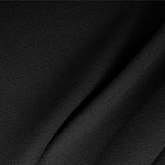 Black double-faced wool crêpe fabric for dressmaking