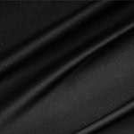 Black lightweight stretch cotton sateen fabric for dressmaking