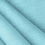 Tissu Couture Toile de lin Bleu caraibi en Lin