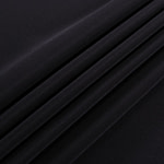 Tissu crêpe de chine noir en soie pour vêtements