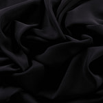 Tissu de crêpe de chine de soie noire unie pour la couture et l'habillement - new tess