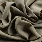 Olive green crêpe de chine fabric in pure silk | new tess
