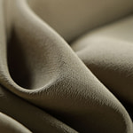 Olive green crêpe de chine fabric in pure silk | new tess