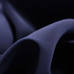 Marine blue crêpe de chine fabric in pure silk | new tess