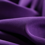 Amethyst purple crêpe de chine fabric in pure silk | new tess