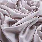 Dew silver crêpe de chine fabric in pure silk | new tess