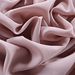 Petal pink crêpe de chine fabric in pure silk | new tess