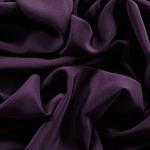 Plum purple crêpe de chine fabric in pure silk | new tess