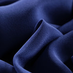 Tessuto Crepe De Chine Sorrento Zaffiro per Abbigliamento