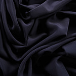 Navy blue crêpe de chine fabric in pure silk | new tess
