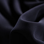 Navy blue crêpe de chine fabric in pure silk | new tess