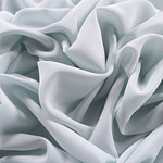 Water blue crêpe de chine fabric in pure silk | new tess
