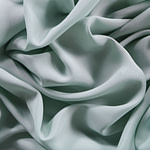 Opal green crêpe de chine fabric in pure silk | new tess