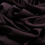 Cofee brown crêpe de chine fabric in pure silk | new tess