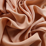 Biscuit beige crêpe de chine fabric in pure silk | new tess